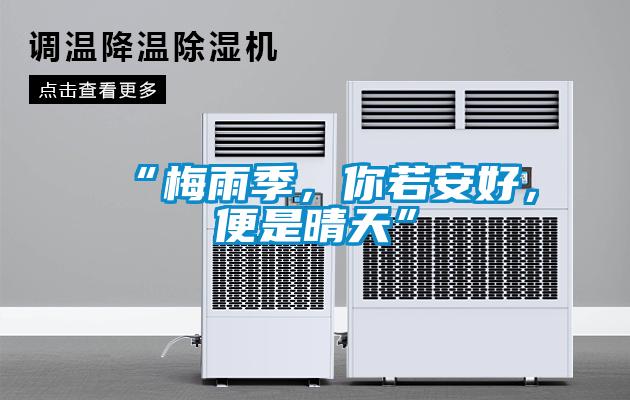 “梅雨季，你若安好，便是晴天”