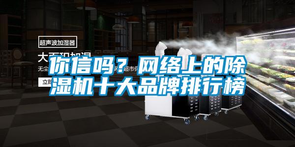 你信嗎？網(wǎng)絡(luò)上的除濕機(jī)十大品牌排行榜