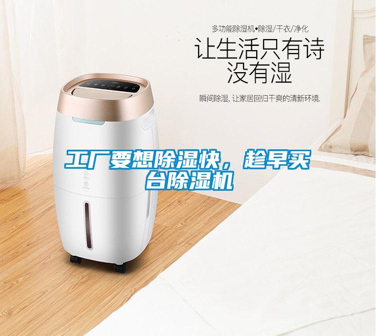 工廠要想除濕快，趁早買臺除濕機