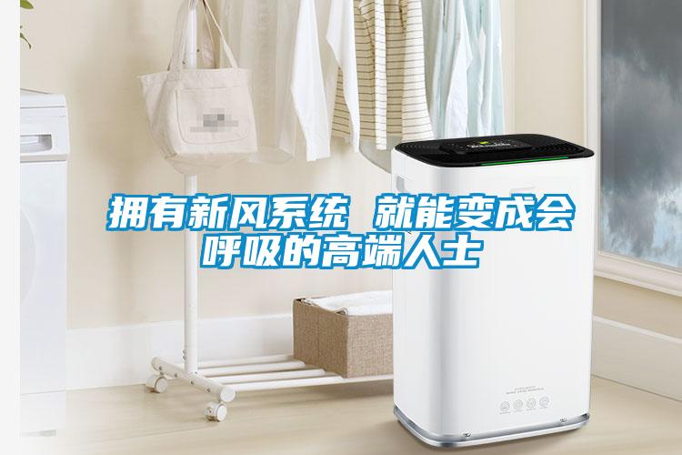 擁有新風系統(tǒng) 就能變成會呼吸的高端人士