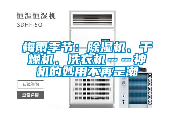 梅雨季節(jié)：除濕機、干燥機、洗衣機……神機的妙用不再是潮