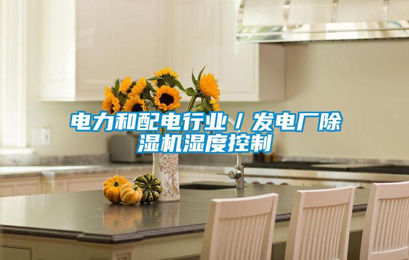 電力和配電行業(yè)/發(fā)電廠除濕機(jī)濕度控制