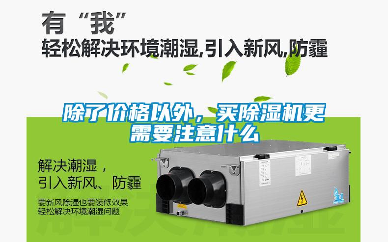 除了價格以外，買除濕機更需要注意什么
