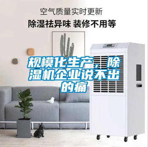 規(guī)?；a(chǎn)，除濕機(jī)企業(yè)說不出的痛