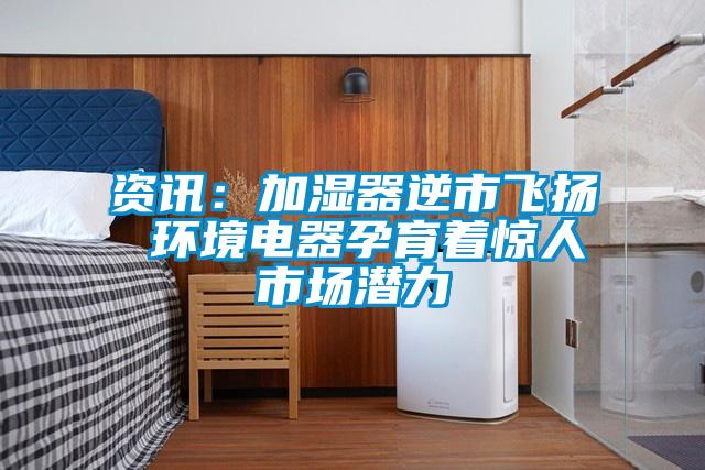 資訊：加濕器逆市飛揚(yáng) 環(huán)境電器孕育著驚人市場潛力
