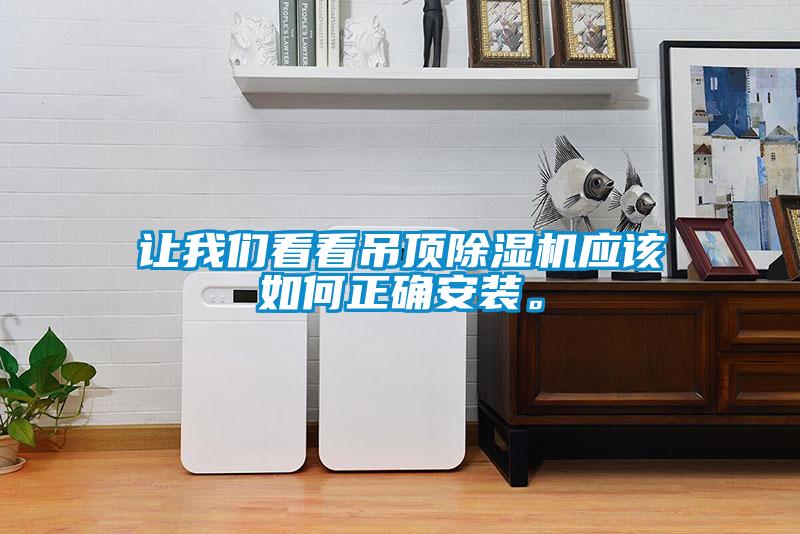 讓我們看看吊頂除濕機應該如何正確安裝。