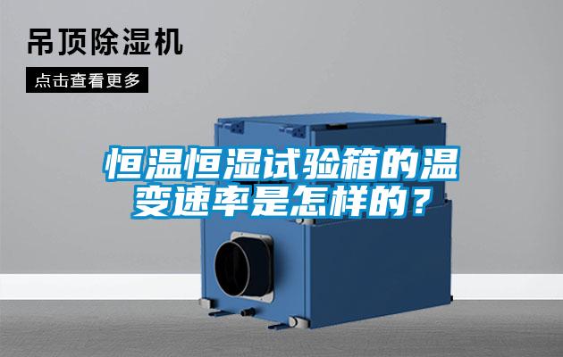 恒溫恒濕試驗箱的溫變速率是怎樣的？