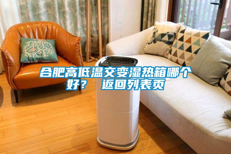 合肥高低溫交變濕熱箱哪個(gè)好？ 返回列表頁(yè)