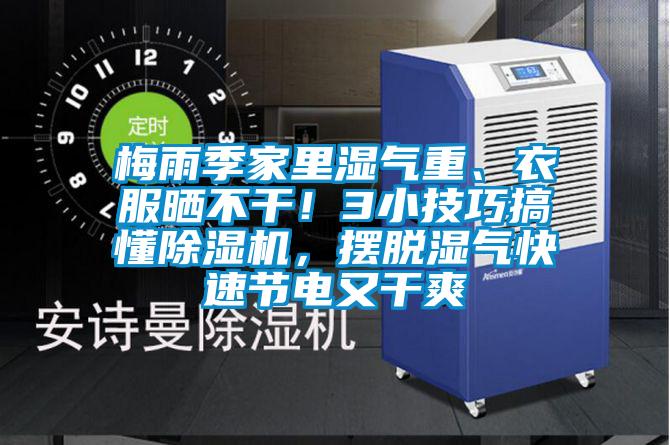 梅雨季家里濕氣重、衣服曬不干！3小技巧搞懂除濕機(jī)，擺脫濕氣快速節(jié)電又干爽