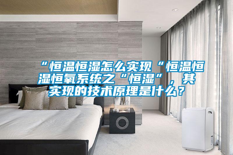 “恒溫恒濕怎么實現(xiàn)“恒溫恒濕恒氧系統(tǒng)之“恒濕”，其實現(xiàn)的技術原理是什么？