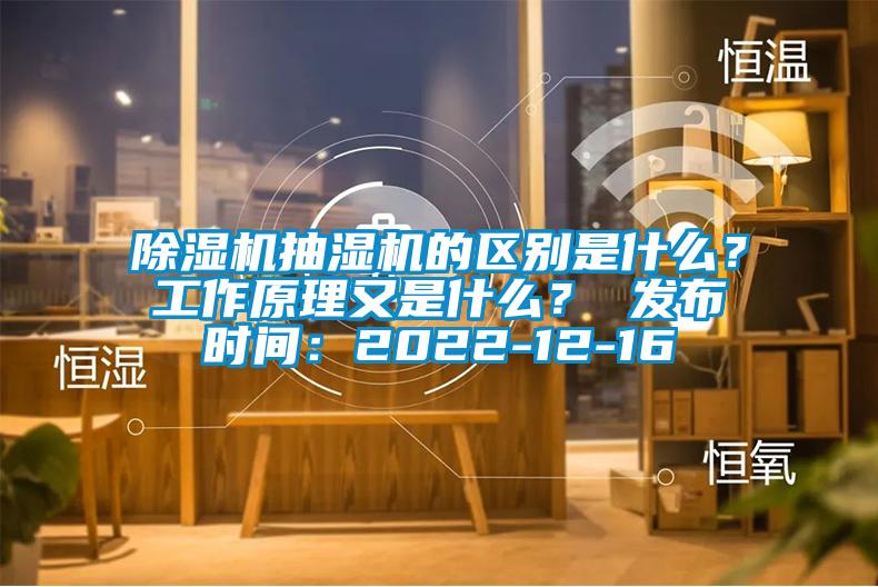 除濕機抽濕機的區(qū)別是什么？工作原理又是什么？ 發(fā)布時間：2022-12-16