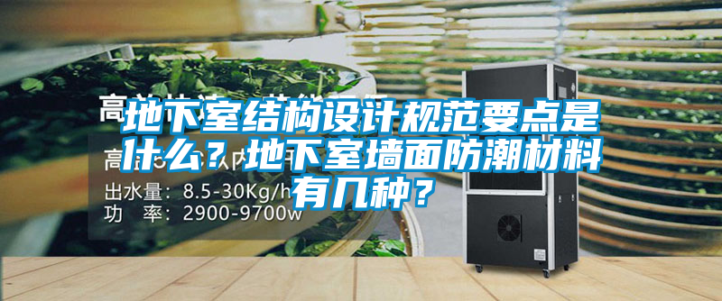地下室結(jié)構(gòu)設(shè)計(jì)規(guī)范要點(diǎn)是什么？地下室墻面防潮材料有幾種？