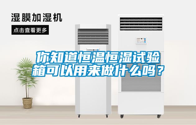 你知道恒溫恒濕試驗箱可以用來做什么嗎？
