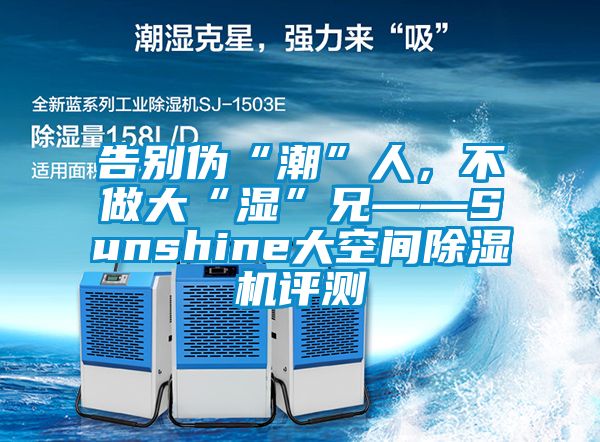 告別偽“潮”人，不做大“濕”兄——Sunshine大空間除濕機評測
